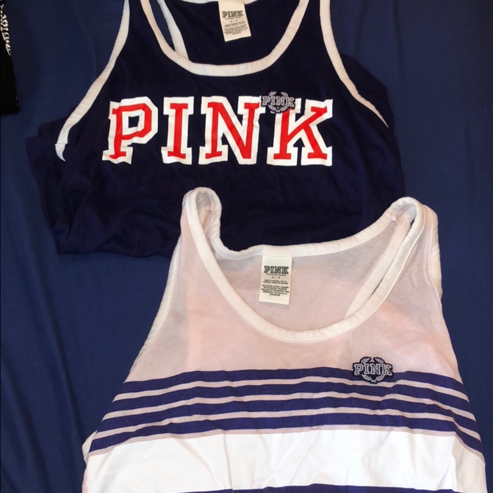 2 PINK tank tops! Workout/athletic